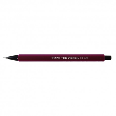 Creion mecanic PENAC The Pencil, rubber grip, 0.9mm, varf plastic - corp bordeaux