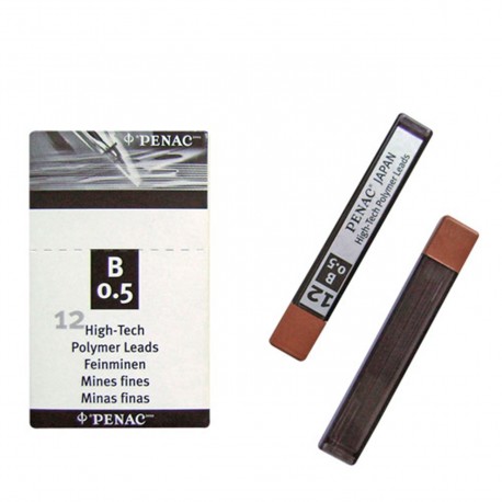 Mine pentru creion mecanic 0,5mm, 12/set, PENAC - B