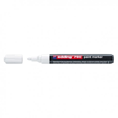 Paint marker Edding 790, varf rotund, 2 - 3 mm, alb Paint marker Edding 790, varf rotund, 2 - 3 mm, alb