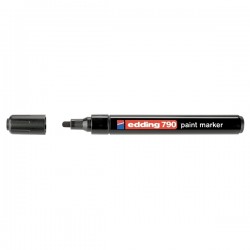 Paint marker Edding 790, varf rotund, 2 - 3 mm, negru