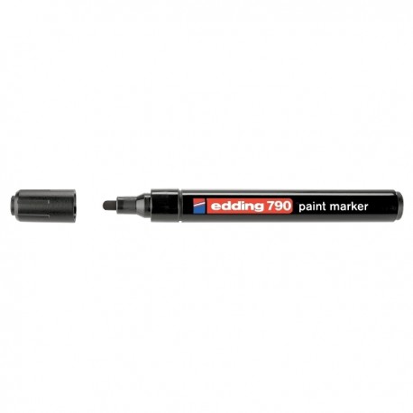 Paint marker Edding 790, varf rotund, 2 - 3 mm, negru