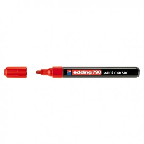 Paint marker Edding 790, varf rotund, 2 - 3 mm, rosu