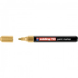 Paint marker Edding 790, varf rotund, 2 - 3 mm, auriu