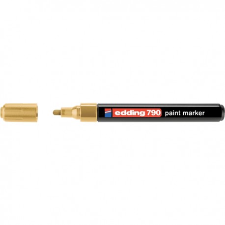 Paint marker Edding 790, varf rotund, 2 - 3 mm, auriu