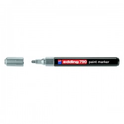 Paint marker Edding 790, varf rotund, 2 - 3 mm, argintiu