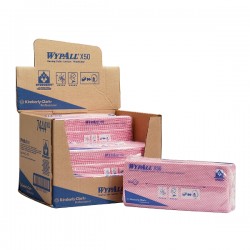 Lavete Kimberly-Clark Wypall X50, rosii, 50 bucati/set