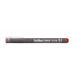 Marker pentru desen tehnic ARTLINE, varf fetru 0.1mm - rosu