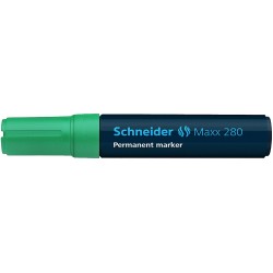 Permanent marker SCHNEIDER Maxx 280, varf tesit 4-12mm - verde