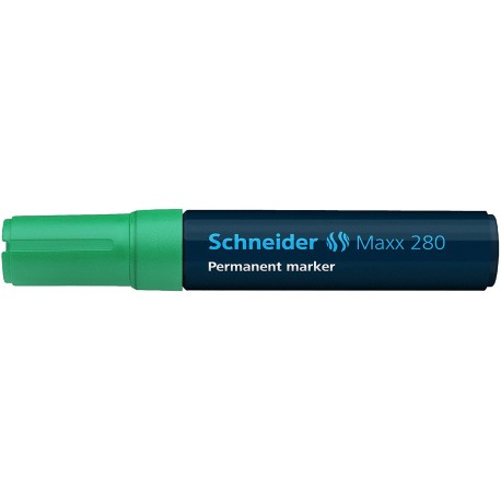 Permanent marker SCHNEIDER Maxx 280, varf tesit 4-12mm - verde