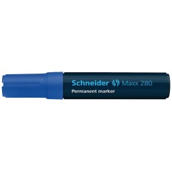 Permanent marker SCHNEIDER Maxx 280, varf tesit 4-12mm - albastru