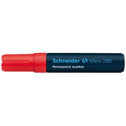 Permanent marker SCHNEIDER Maxx 280, varf tesit 4-12mm - rosu