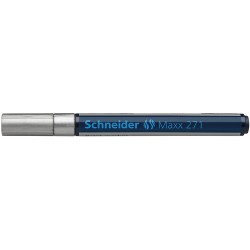 Marker cu vopsea SCHNEIDER Maxx 271, varf rotund 1-2mm - argintiu