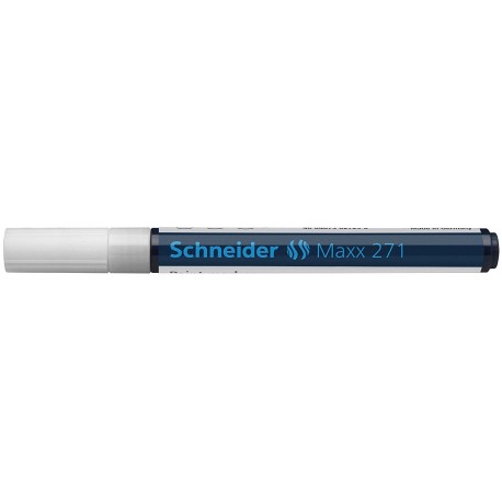 Marker cu vopsea SCHNEIDER Maxx 271, varf rotund 1-2mm - alb