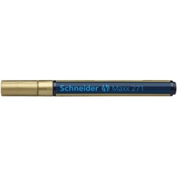 Marker cu vopsea SCHNEIDER Maxx 271, varf rotund 1-2mm - auriu