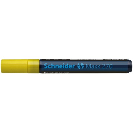 Marker cu vopsea SCHNEIDER Maxx 270, varf rotund 1-3mm - galben