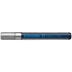 Marker cu vopsea SCHNEIDER Maxx 270, varf rotund 1-3mm - argintiu