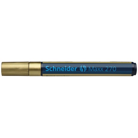 Marker cu vopsea SCHNEIDER Maxx 270, varf rotund 1-3mm - auriu