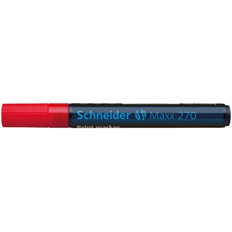 Marker cu vopsea SCHNEIDER Maxx 270, varf rotund 1-3mm - rosu