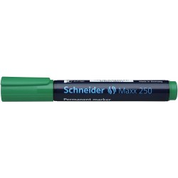 Permanent marker SCHNEIDER Maxx 250, varf tesit 2-7mm - verde