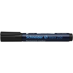 Permanent marker SCHNEIDER Maxx 250, varf tesit 2-7mm - negru