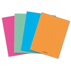 Caiet A5, 36 file - 80g/mp, liniat stanga, coperta PP transparent color, AURORA - velin