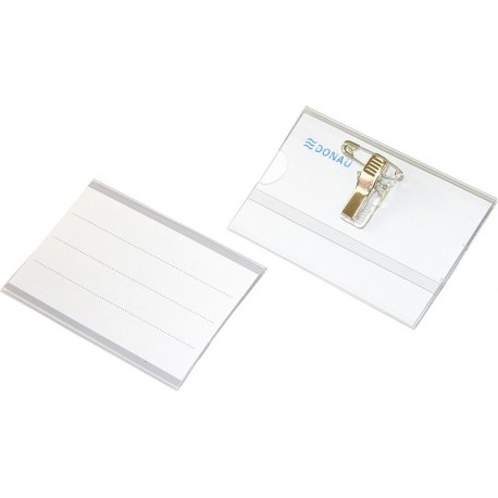 Ecuson orizontal cu ac si clip, 58 x 90 mm, DONAU