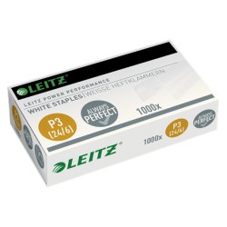 Capse LEITZ Power Performance, P3, 24/6, 1000 buc/cutie, albe