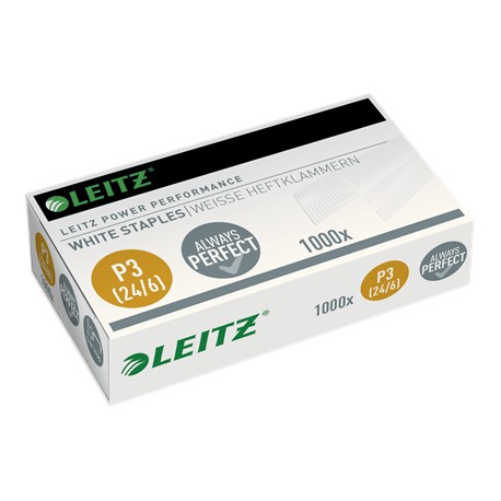 Capse LEITZ Power Performance 24/6 albe, 1000/cutie