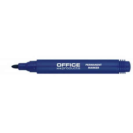 Permanent marker, varf rotund, corp plastic, Office Products - albastru