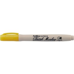 Marker pentru colorat ARTLINE Supreme, varf flexibil (tip pensula) - galben