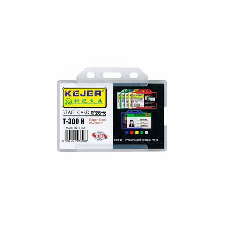 Suport PP-PVC rigid, pentru ID carduri, 85 x 54mm, orizontal, 5 buc/set, KEJEA - transparent