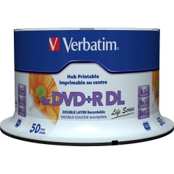 DVD+R verbatim Double Layer Inkjet Printable 8x Life Series