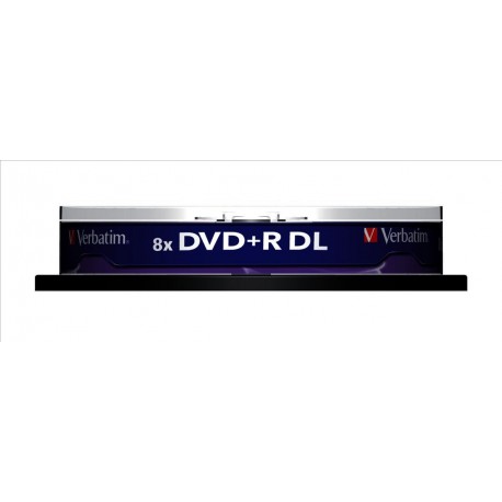 DVD+R Verbatim DL 8X 8.5GB 10PK Spindle Matt Silver