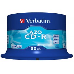 CD-R Verbatim AZO Crystal 52X 700MB Spindle, 50 buc/set