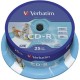 CD-R Verbatim 52X 700MB 25PK Spindle AZO Wide Inkjet Printable