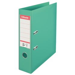 Biblioraft ESSELTE No. 1 Power, A4, plastifiat PP/PP, margine metalica, 75 mm - menta