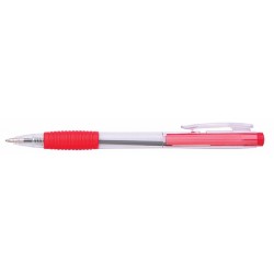 Pix cu mecanism, rubber grip, varf 0.7mm, Office Products - rosu