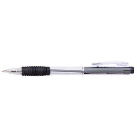 Pix cu mecanism, rubber grip, varf 0.7mm, Office Products - negru