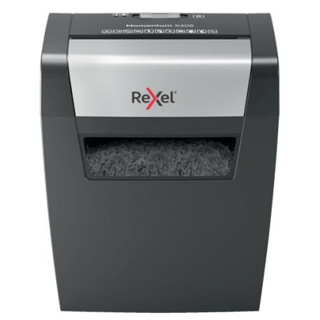 Distrugator documente REXEL MOMENTUM X406, 6 coli, P4, cross-cut