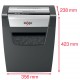 Distrugator documente REXEL MOMENTUM X410, 10 coli, P4, cross-cut