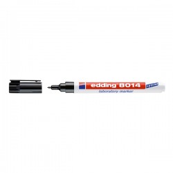 Marker Edding 8014 pentru laborator, varf 1 mm, negru