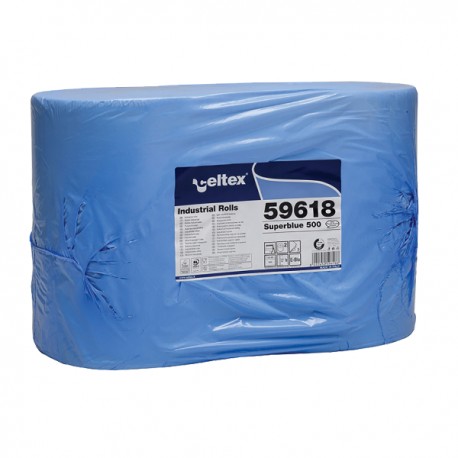 Rola lavete industriale, Celtex 59618, 3 straturi, hartie albastra, 500 portii/rola, 2 role/set Rola lavete industriale, Celtex 59618, 3 straturi, hartie albastra, 500 portii/rola, 2 role/set