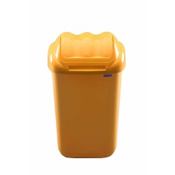 Cos plastic cu capac batant, capacitate 50l, PLAFOR Fala - galben