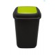 Cos plastic pentru reciclare selectiva, capacitate 28l, PLAFOR Quatro - negru cu capac verde