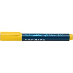 Permanent marker SCHNEIDER Maxx 130, varf rotund 1-3mm - galben