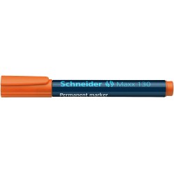 Permanent marker SCHNEIDER Maxx 130, varf rotund 1-3mm - portocaliu