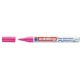 Marker permanent Edding 751 cu vopsea, corp metalic, varf rotund, 1-2 mm, roz