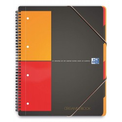 Caiet cu spirala A4+, OXFORD International Organiserbook, 80 file-80g/mp, 4 perf., coperta PP - matematica