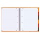 Caiet cu spirala A4+, OXFORD International Organiserbook, 80 file-80g/mp, 4 perf., coperta PP-dictando