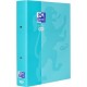 Caiet mecanic OXFORD School Touch, A4, carton color soft touch, cotor 45mm - aqua